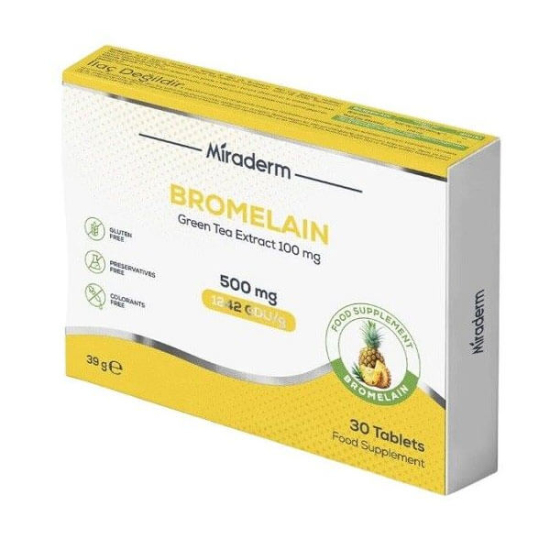  Miraderm Bromelain 500 mg 30 Tablet - 1
