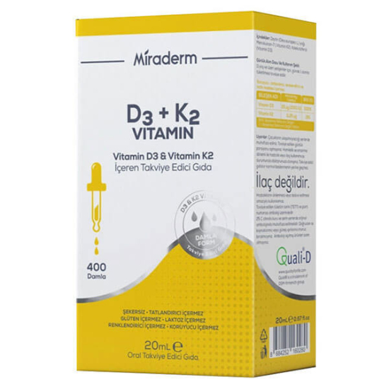  Miraderm D3 + K2 Vitamini 20 ml - 1
