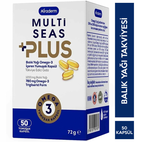Miraderm Multi Seas Plus Omega 3 50 Yumuşak Kapsül - 1