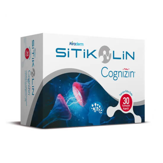 Miraderm Sitikolin Cognizin 30 kapsül gıda takviyesi kutusu sitikolin takviyesi pratik kullanım 30 kapsül- 1