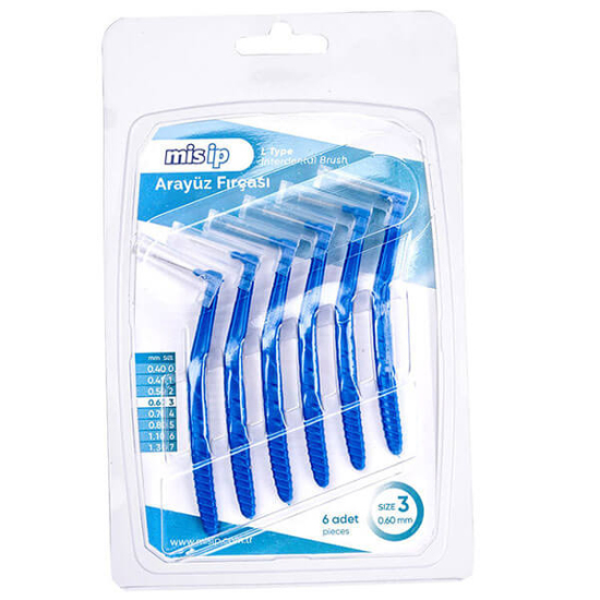  Misip Arayüz Fırçası 0,60 mm Mavi 6’lı - 1