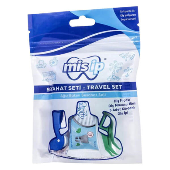  Misip Seyahat Seti (Diş Fırçası + Diş Macunu 15 ml + Kürdanlı Diş İpi) - 1