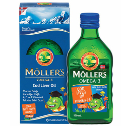 Möllers Omega 3 Balık Yağı 150 ml Elma Aromalı - Möllers Balık Yağı
