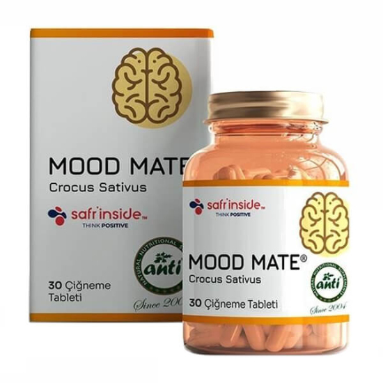  Mood Mate Safran Ekstresi İçeren Takviye Edici Gıda 30 mg 30 Çiğneme Tableti - 1