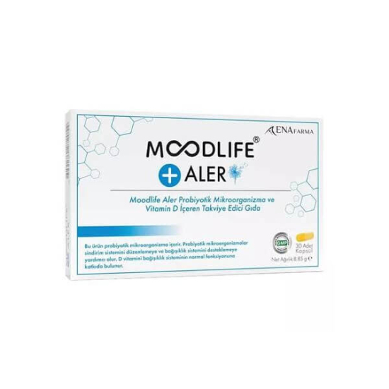  Moodlife Aler Probiyotik ve Vitamin D İçeren Takviye Edici Gıda 30 Kapsül - 1