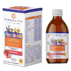 Moon Life Vitamin C ve D Çinko Beta Glukan Çilek Aromalı 150 ml - Moon Life