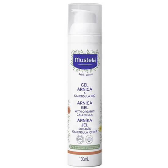 Mustela Arnica Gel 100 ml pompalı şişe organik kalendula içeren nemlendirici jel 9 aydan itibaren- 1