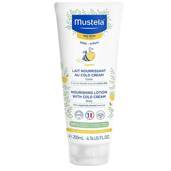 Mustela Cold Cream Nutri Protective 200 ml bebek vücut losyonu kuru cildi nemlendirir besler koruyucu bariyeri destekler- 1