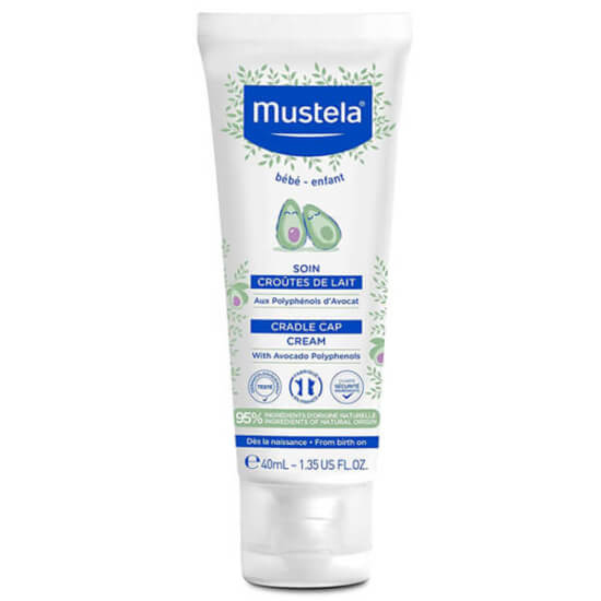 Mustela Cradle Cap Cream 40 ml bebek saç derisi pullanma karşıtı krem nemlendirici formül rahatlatıcı bakım- 1