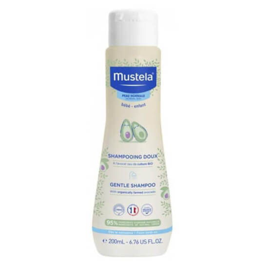 Mustela Gentle Shampoo 200 ml bebek ve çocuk şampuanı yenidoğan için günlük kullanım kolay durulanan göz yakmayan- 1