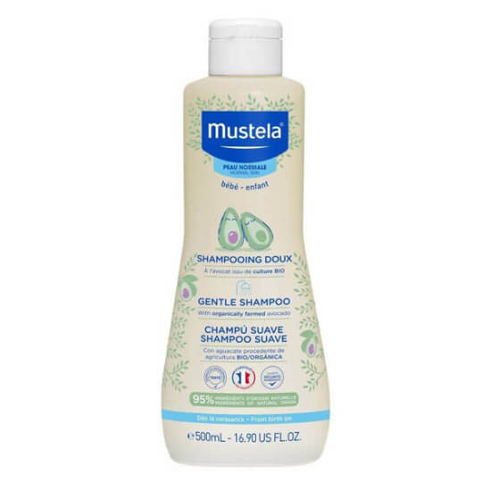 Mustela Gentle Shampoo 500 ml bebek ve çocuk şampuanı, nazik formül, göz yakmaz, kolay durulanır, hoş koku- 1