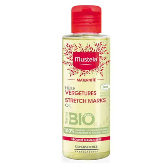 Mustela Maternite Stretch Marks Oil 105 ml çatlak yağı şişesi %100 doğal içerik Maracuja yağı parfümsüz masaj yağı- 1