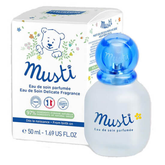 Mustela Musti Eau De Soin 50 ml alkolsüz bebek ve çocuk kokusu turunçgil gül leylak bal papatya özlü- 1