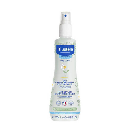 Mustela Organik Papatya Suyu saç ve vücut spreyi 200 ml, %98 doğal kaynaklı, ferahlatır, cildi yumuşatır, saçı çözer- 1