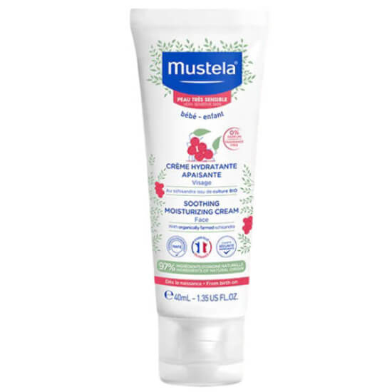 Mustela Soothing Moisturizing Cream Face 40 ml bebek yüz kremi cildi nemlendirir rahatlatır koruyucu etki sağlar- 1