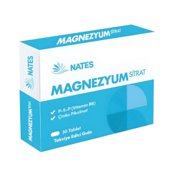 Nates Magnezyum Sitrat 30 Tablet - Nates Pharma
