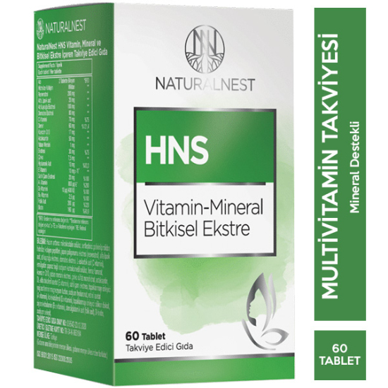 Naturalnest HNS Vitamin Mineral Bitkisel Ekstre 60 Tablet - 1