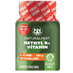 Naturalnest Methyl B12 90 Dilaltı Tablet - Naturalnest