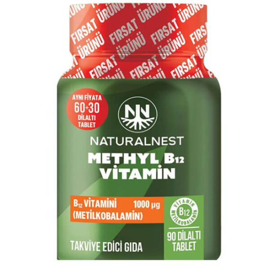  Naturalnest Methyl B12 90 Dilaltı Tablet - 1