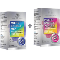 Naturalnest Multy Energy Aile Paketi Women 30 Tablet Men 30 Tablet - Naturalnest