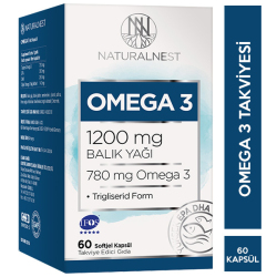 Naturalnest - Naturalnest Omega 3 1200 Mg 60 Kapsül Balık Yağı Takviyesi Naturalnest - Naturalnest Omega 3 1200 Mg 60 Kapsül Balık Yağı Takviyesi