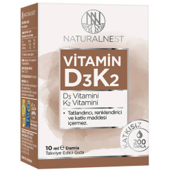 Naturalnest Vitamin D3K2 Damla 10 ML D3 K2 Vitamini - Naturalnest