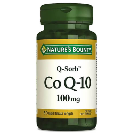 Nature’s Bounty CoQ10 100 mg 60 softgel koenzim Q10 içeren antioksidan takviye edici gıda şişe ambalaj- 1