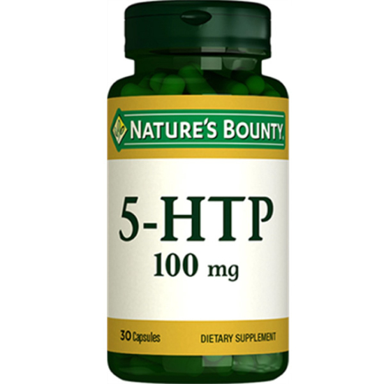 Nature's Bounty 5 HTP 100 mg 30 kapsül gıda takviyesi, 5-Hidroksitriptofan içerir, şeker gluten laktoz soya içermez- 1