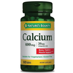 Natures Bounty Calcium 600 with Vitamin D3 60 Tablet - Nature s Bounty