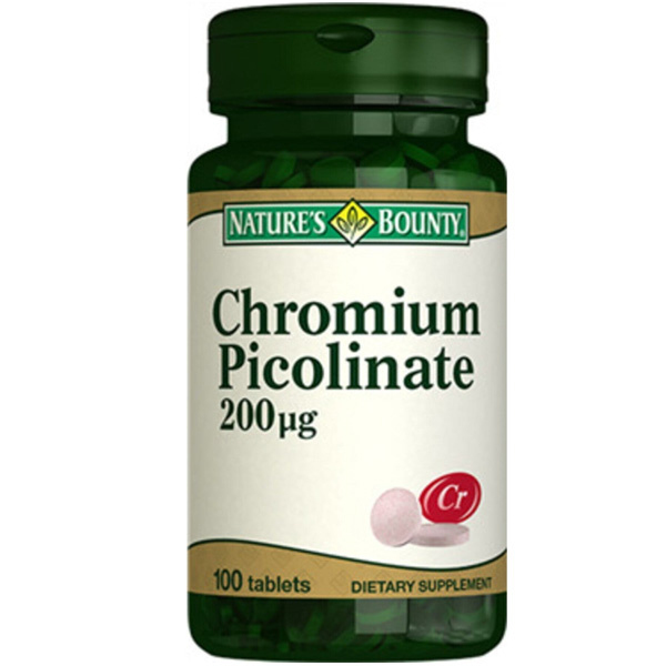 Nature′s Bounty Chromium Picolinate 200 mcg 100 Tablet Krom Pikolinat Takviyesi