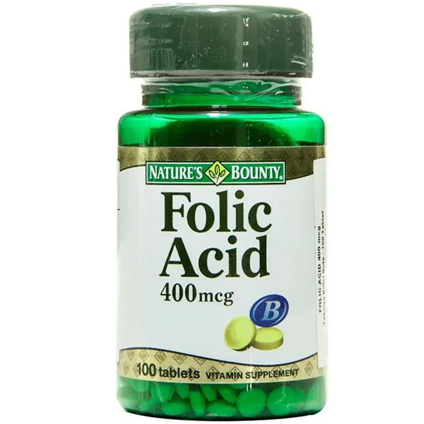 Nature's Bounty Folic Acid 400 mcg 100 Tablet