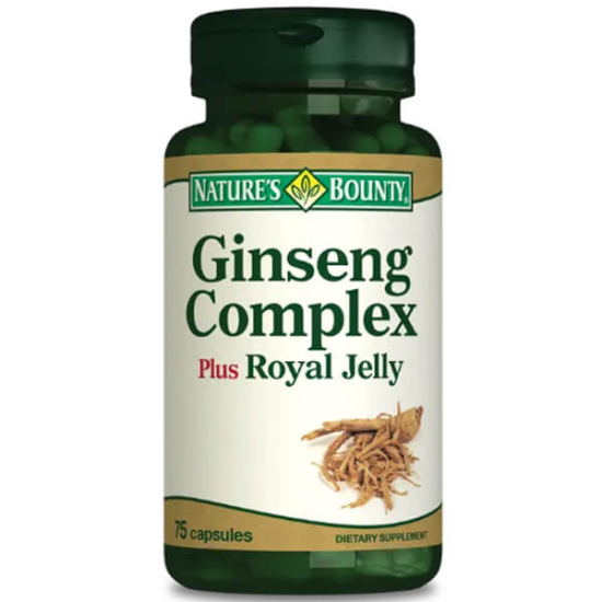Nature's Bounty Ginseng Complex Plus Royal Jelly 75 kapsül, 400 mg ginseng, 2 mg arı sütü, B12 30 mcg- 1