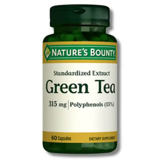 Nature's Bounty Green Tea 315 mg 60 kapsül standartize yeşil çay yaprak ekstresi Camellia sinensis %15 polifenol 47,25 mg- 1