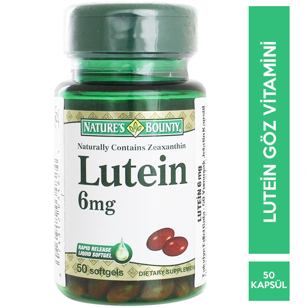 Nature's Bounty Lutein 6 mg 50 Kapsül Göz Vitamini