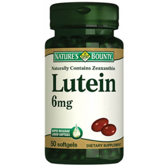 Nature's Bounty Lutein 6 mg göz vitamini 50 kapsül, doğal lutein ve 240 mcg zeaksantin içeren takviye- 1