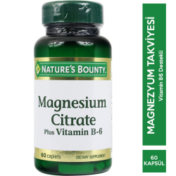 Nature s Bounty - Nature's Bounty Magnesium Citrate Plus Vitamin B6 60 Kapsül Nature s Bounty - Nature's Bounty Magnesium Citrate Plus Vitamin B6 60 Kapsül