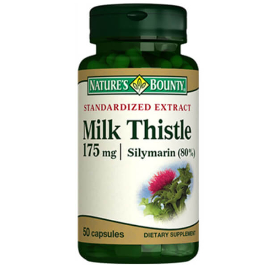 Nature's Bounty Milk Thistle 175 mg 50 kapsül, deve dikeni ekstresi, silimarin 140 mg içeren gıda takviyesi- 1