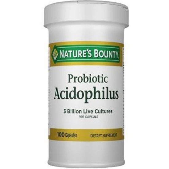 Nature's Bounty Probiotic Acidophilus With Pectin 100 kapsül probiyotik 6 milyar KOB Lactobacillus ve Bifidobacterium- 1