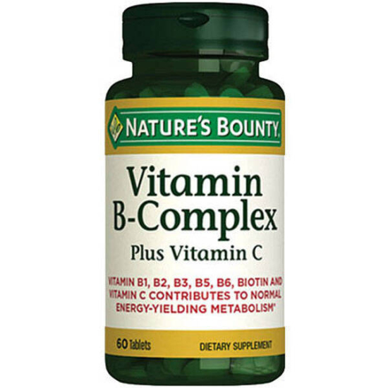 Nature's Bounty Vitamin B Complex Plus Vitamin C 60 Tablet - 1