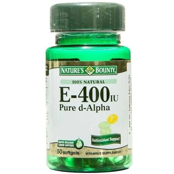 Nature's Bounty Vitamin E 400 IU 50 Softgel