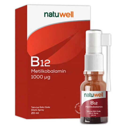  Natuwell Vitamin B12 Metilkobalamin Sprey 20 ml - 1