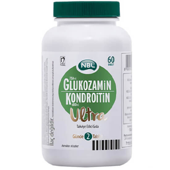 NBL Glukozamin Kondroitin Ultra 60 tablet kutusu glukozamin HCl 1500 mg kondroitin sülfat 1200 mg MSM 600 mg- 1