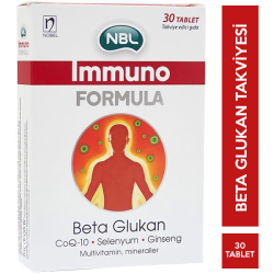 NBL - NBL Immuno Formula 30 Tablet Beta Glukan Takviyesi NBL - NBL Immuno Formula 30 Tablet Beta Glukan Takviyesi