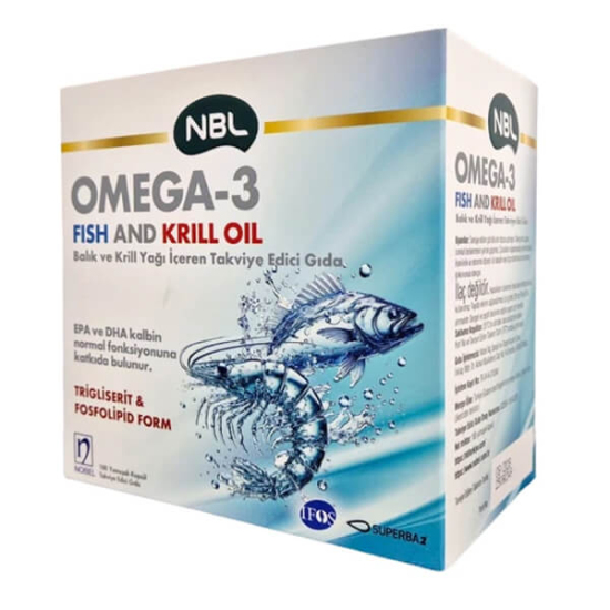  NBL Omega 3 Fish and Krill Oil 100 Kapsül - 1