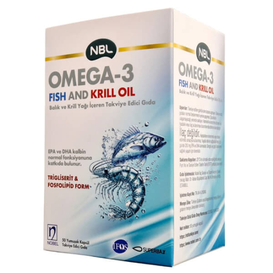  NBL Omega 3 Fish And Krill Oil 50 Kapsül - 1