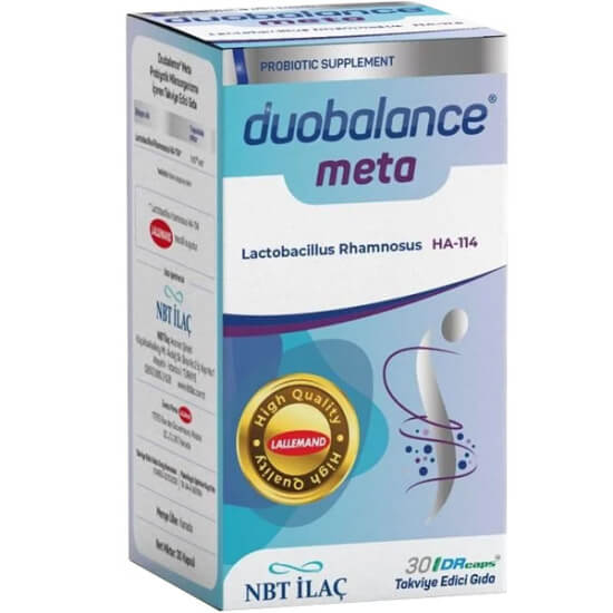 NBT Life Duobalance Meta 30 kapsül probiyotik takviye, Lactobacillus rhamnosus HA-114 1x10^10 kob/kapsül, bitkisel kapsül- 1