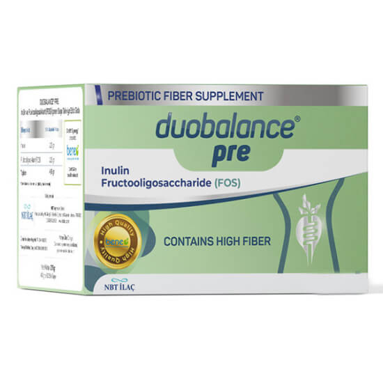 NBT Life Duobalance Pre 30 saşe stick toz prebiyotik lif takviyesi inülin 2,3 g ve FOS 2,3 g hindiba kökü- 1