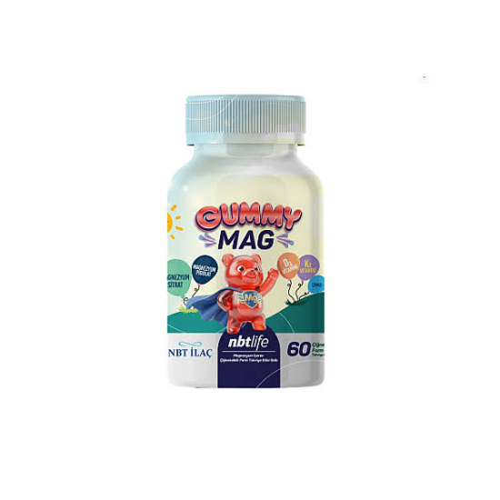  NBT Life Gummymag Kids Magnezyum Vitamin B6 K2 D3 İçeren 60 Gummy - 1