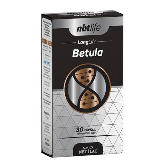 Nbt Life Longlife Betula 30 kapsül takviye, Mayıs papatyası ekstresi 250 mg, huş ağacı ekstresi 55 mg- 1