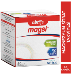 Nbt İlaç - NBT Life Magsi 90 Kapsül Magnezyum Takviyesi Nbt İlaç - NBT Life Magsi 90 Kapsül Magnezyum Takviyesi